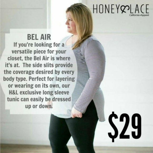 NWT  Large Honey & Lace Bel Air Tee-#3 - Picture 4 of 4